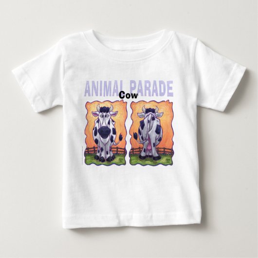 T-shirt Pour Bébé Cadeaux et accessoires de vache (Devant)