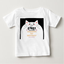 Cadre de chat mignon étoiles scintillantes 1er ann