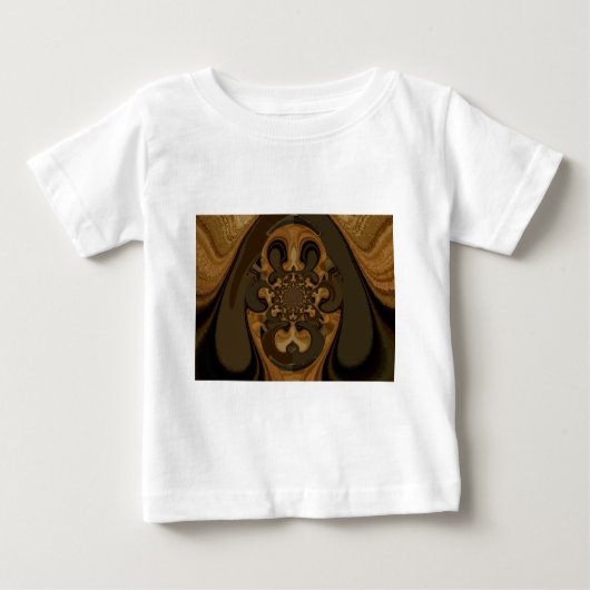 T-shirt Pour Bébé Café Brown Flux Kaleidoscope Art Imprimer (Devant)