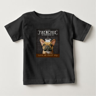 T-shirt Pour Bébé Café français Bulldog