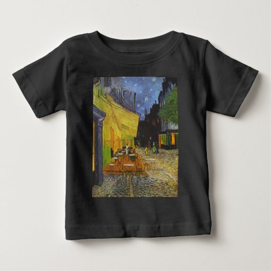 T-shirt Pour Bébé Café Terrasse post-impressionniste de Van Gogh (Devant)