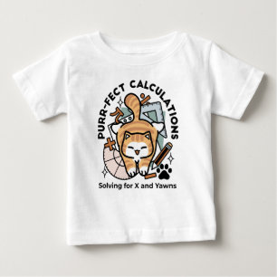 T-shirt Pour Bébé Calculs Parfaits – Création de chat de maths drôle