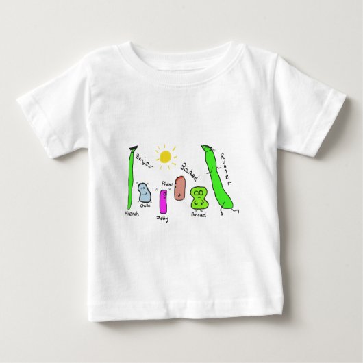 T-shirt Pour Bébé Calembours d'haricot (Devant)