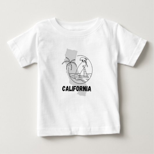 T-shirt Pour Bébé californie USA (Devant)