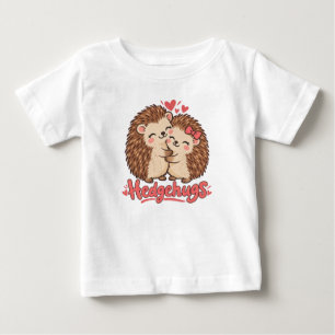 T-shirt Pour Bébé Câlins de hérisson mignons