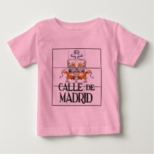 T-shirt Pour Bébé Calle De plaque de rue de Madrid, Madrid