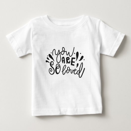 T-shirt Pour Bébé Calligraphie Vous Êtes Si Aimé (Devant)
