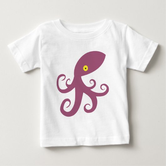 T-shirt Pour Bébé Calmar pourpre (Devant)