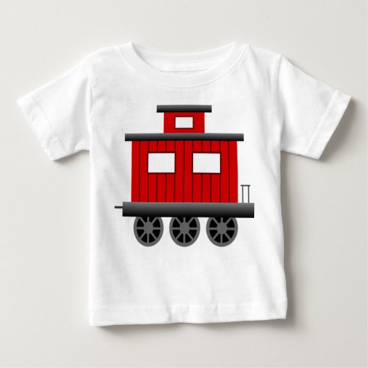 T-shirt Pour Bébé Cambuse rouge de train (Devant)