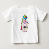 T-shirt Pour Bébé Caméra Unicorn (Devant)