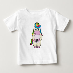 T-shirt Pour Bébé Caméra Unicorn