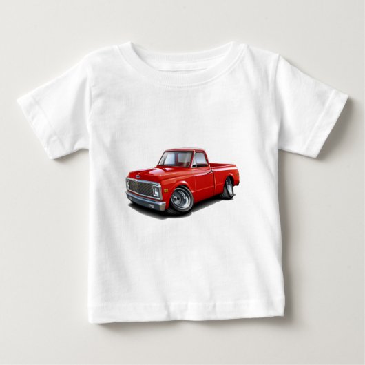 T-shirt Pour Bébé Camion 1970-72 de rouge de Chevy C10 (Devant)