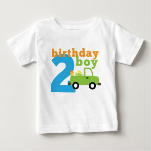 T-shirt Pour Bébé Camion 2 de garçon d'anniversaire