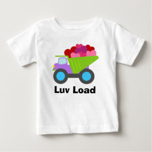 T-shirt Pour Bébé Camion à coeur pour garçons mignons