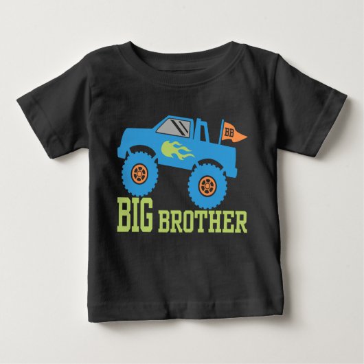 T-shirt Pour Bébé Camion Big Brother Monster (Devant)