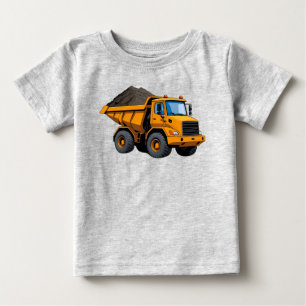 T-shirt Pour Bébé Camion de chantier/Tombereau