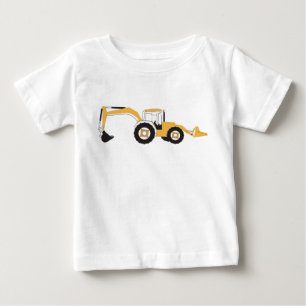 T-shirt Pour Bébé Camion de construction à pelle rétrocaveuse