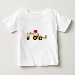 T-shirt Pour Bébé Camion de construction à pelle rétrocaveuse de Noë