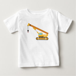 T-shirt Pour Bébé Camion de construction grue