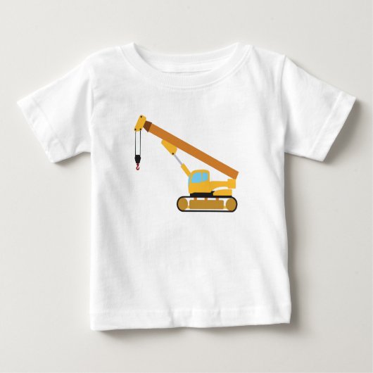 T-shirt Pour Bébé Camion de construction grue (Devant)