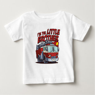 T-shirt Pour Bébé Camion de pompiers de petit frère