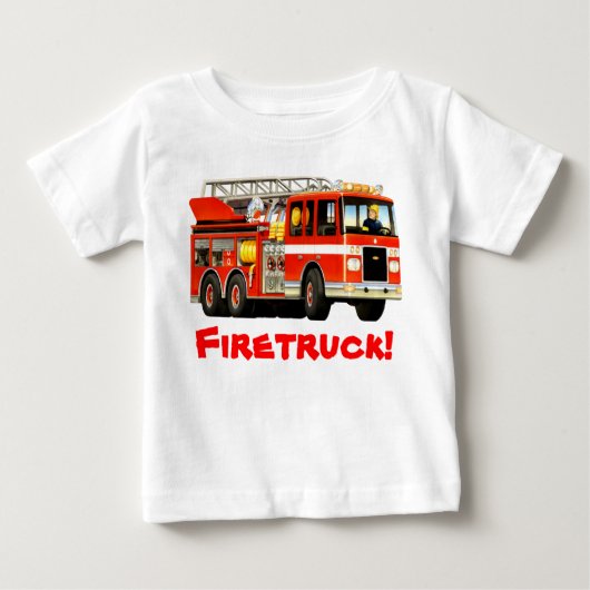 T-shirt Pour Bébé Camion de pompiers infantile (Devant)