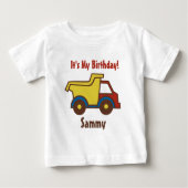 T-shirt Pour Bébé Camion de vidage de construction (Devant)