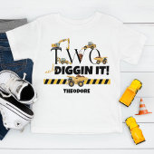 T-shirt Pour Bébé Camion de vidage de construction mignonne 2e anniv