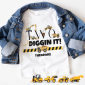 T-shirt Pour Bébé Camion de vidage de construction mignonne 2e anniv