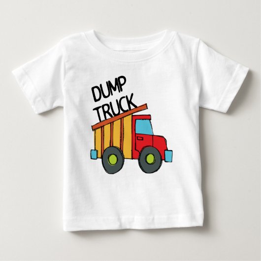 T-shirt Pour Bébé Camion de vidange (Devant)