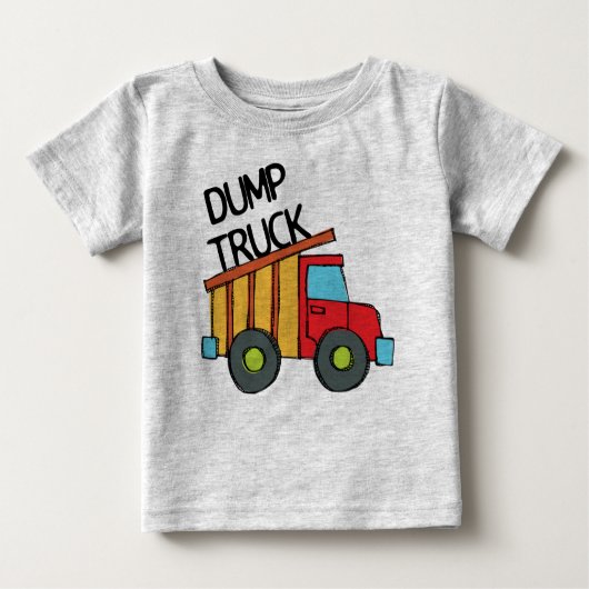 T-shirt Pour Bébé Camion de vidange (Devant)
