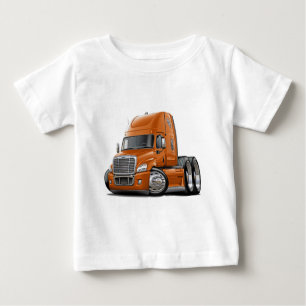 T-shirt Pour Bébé Camion d'orange de Freightliner Cascadia