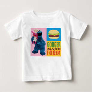 T-shirt Pour Bébé Camion fourré de Cookie Monster   Gonger Make Food