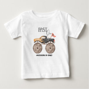 T-shirt Pour Bébé Camion monstre 1er anniversaire Fast ONE enfants