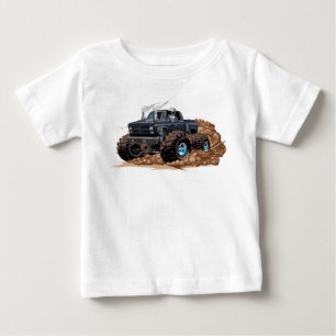 T-shirt Pour Bébé Camion monstre de dessin animé
