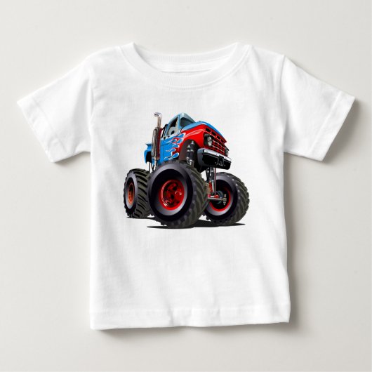 T-shirt Pour Bébé Camion monstre de dessin animé (Devant)