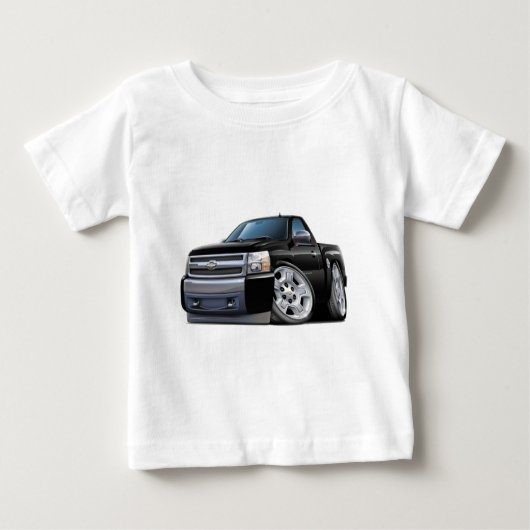 T-shirt Pour Bébé Camion noir de Chevy Silverado (Devant)