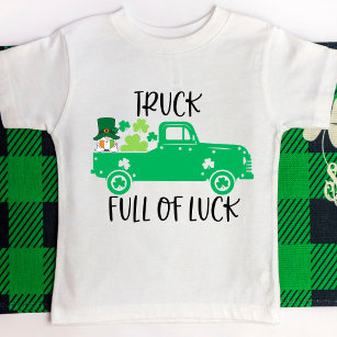 T-shirt Pour Bébé Camion plein de la chance verte Gnome avec le coeu