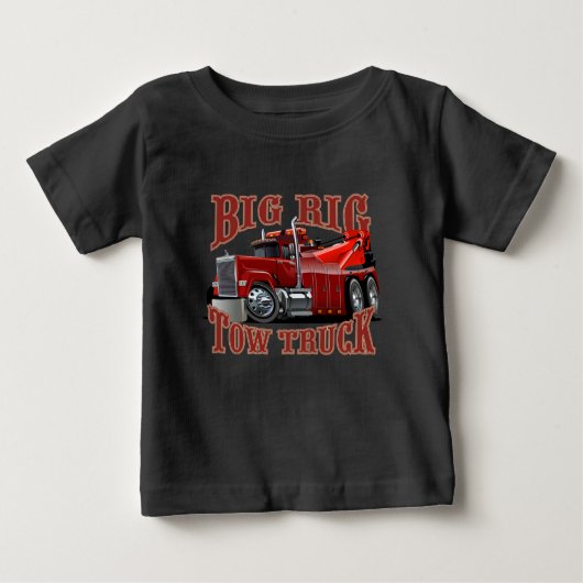 T-shirt Pour Bébé Camion remorqueur de caricatures (Devant)