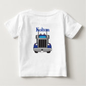 T-shirt Pour Bébé Camion semi-automatique personnalisé (Dos)