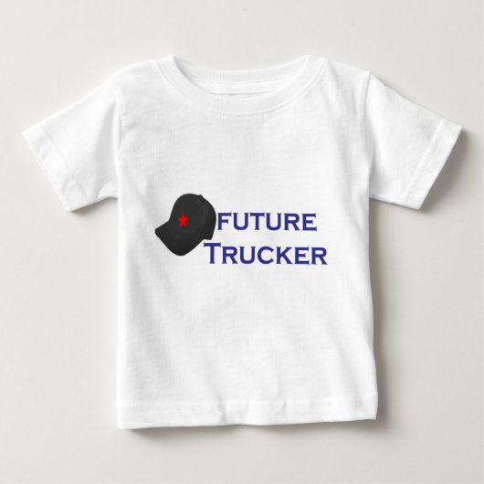 T-shirt Pour Bébé Camionneur futur (Devant)