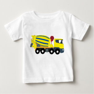T-shirt Pour Bébé Camions de construction Camions en ciment en béton