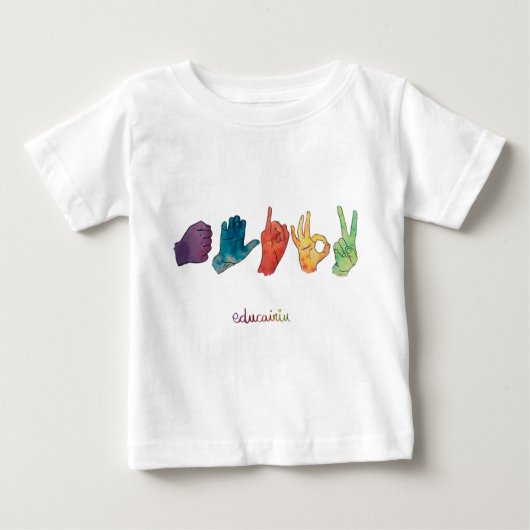 T-SHIRT POUR BÉBÉ CAMISETA    A E I O U (Devant)