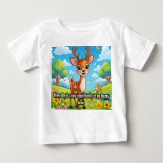 T-shirt Pour Bébé camiseta con Frase Inspiradora Infantil de Bambi