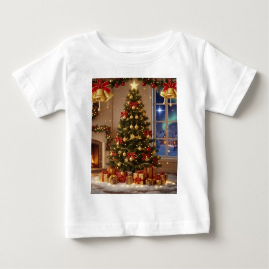 T-shirt Pour Bébé Camiseta de bebe de natal (Devant)