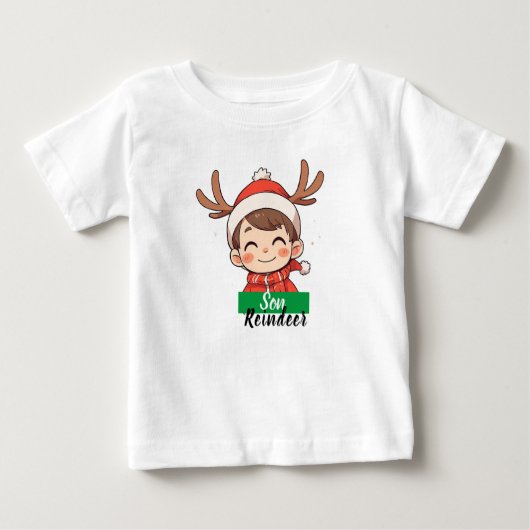 T-shirt Pour Bébé Camiseta navideña personalizada (Devant)