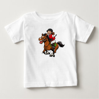 T-shirt Pour Bébé Camiseta Niña Jinete Cabalgando dibujo Animado