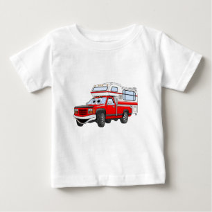 T-shirt Pour Bébé Camper de collecte de cartons rouges
