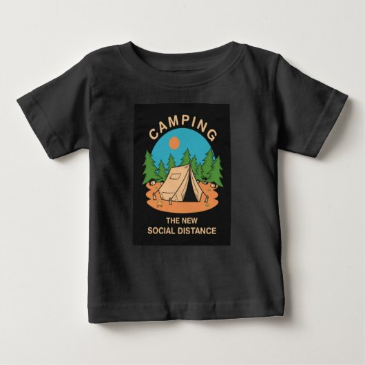 T-shirt Pour Bébé Camping (Devant)