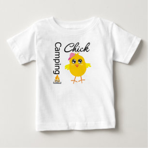 T-shirt Pour Bébé Camping Chick